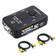 KVM 2×1 VGA+TEC+MOU USB PURE