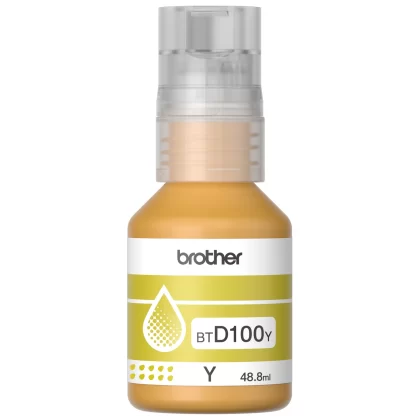 Botella de tinta Brother BTD100 Color Amarillo Botella de tinta Brother BTD100 Color Amarillo