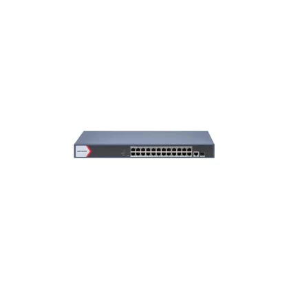 Switch Hikvision 24 puertos Gig  POE 1 RJ45 1 Opt