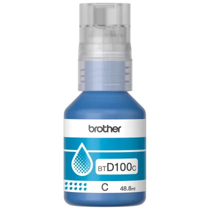 Botella de tinta Brother BTD100 Color Cian Botella de tinta Brother BTD100 Color Cian